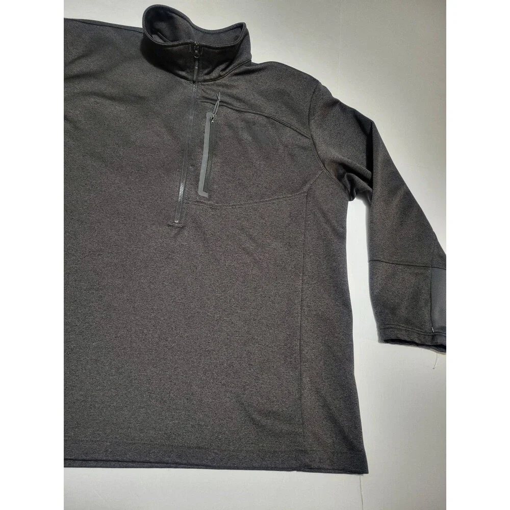 (#16) The North Face Men's XL Gray Fleece 1/4 Zip Mock Neck Pullover
